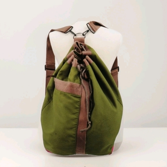 Parcel Unisex Mens Womens Large Hunter Green Convertible Duffel Backpack - Picture 1 of 16